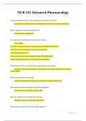 NUR 555 Advanced Pharmacology