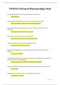 NUR 635 Advanced Pharmacology Final