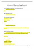 Advanced Pharmacology Exam 1