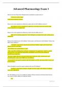 Advanced Pharmacology Exam 3