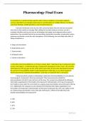 Pharmacology Final Exam