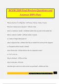 BCOR 2205 Final Review Questions and Answers 100&percnt; Pass