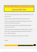 BCOR 2205 Final Exam Questions and Answers 100&percnt; Pass