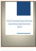 TCIS Training Exam Review  Questions And Answers  2025