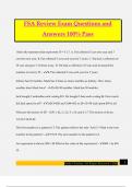 FSA Review Exam Questions and Answers 100&percnt; Pass