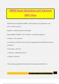 HRM Exam Questions and Answers 100&percnt; Pass