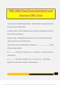 PHC 6001 Final Exam Questions and Answers 100&percnt; Pass