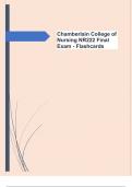 Chamberlain College of Nursing NR222  Final Exam Q&A 100&percnt; Solved