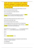 NUTR 100 EXAM 3 QUESTONS AND CORRECT DETAILED ANSWERS A COMPLETE SOLUTION THAT COVERS 2024&sol;2025 BEST RATED TO SCORE A&plus; FOR SUCCESS