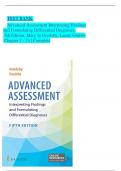 TEST BANK FOR ADVANCED ASSESSMENT&colon; INTERPRETING FINDINGS AND FORMULATING DIFFERENTIAL DIAGNOSES 5th Edition by Goolsby