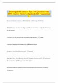 Promulgated Contracts Test &vert; 160 Questions with 100&percnt; Correct Answers &vert; Updated 2025 &vert; Guaranteed A&plus;