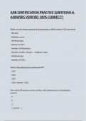 ADB CERTIFICATION PRACTICE QUESTIONS & ANSWERS VERIFIED 100&percnt; CORRECT&excl;&excl;