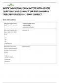 INSIDE LVMH FINAL EXAM LATEST WITH 65 REAL QUESTIONS AND CORRECT VERIFIED ANSWERS &sol;ALREADY GRADED A&plus; &sol; 100&percnt; CORRECT&period; 
