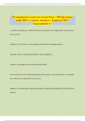 Promulgated Contracts Exam Prep &vert; 100 Questions with 100&percnt; Correct Answers &vert; Updated 2025 &vert; Guaranteed A&plus;