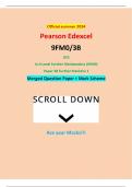 Official summer 2024 Pearson Edexcel 9FM0&sol;3B GCE In A Level Further Mathematics &lpar;9FM0&rpar; Paper 3B Further Statistics 1 Merged Question Paper &plus; Mark Scheme