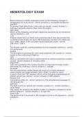 HEMATOLOGY EXAM WITH CORRECT ANSWERS GRADED A&plus; 2025