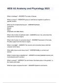 HESI A2 Anatomy and Physiology 2023 questions and answers&period;