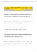 Project Manager &lpar;Quality and Safety&rpar; Study Guide with 100&percnt; Correct Answers &vert; Verified &vert; Latest Update 2025&vert; Rated A&plus;