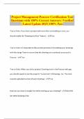 Project Management Procore Certification Test Questions with 100&percnt; Correct Answers &vert; Verified &vert; Latest Update 2025&vert; 100&percnt; Pass