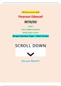 Official summer 2024 Pearson Edexcel 9ET0&sol;02 Level 3 GCE In English Literature &lpar;9ET0&rpar; Paper 2&colon; Prose Merged Question Paper &plus; Mark Scheme