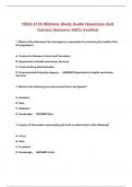 HSIA 4130 Midterm Study Guide Questions And Correct Answers 100&percnt; Verified
