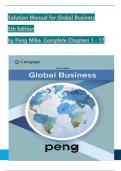 Solution Manual for Global Business&comma; 5th Edition by Peng Mike&comma; Verified Chapters 1 - 17&comma; Complete Newest Version