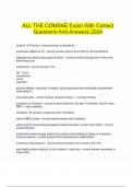   ALL THE COMSAE Exam With Correct Questions And Answers 2024