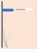 NU 643 Exam Question with 100&percnt;  Correct Answers &vert; Graded A&plus;