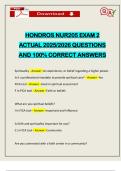 HONDROS NUR205 EXAM 2 ACTUAL 2025&sol;2026 QUESTIONS AND 100&percnt; CORRECT ANSWERS