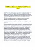   COMSAE 2 Exam With Correct Answers 2024