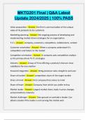 MKTG201 Final &vert; Q&A Latest Update 2024&sol;2025 &vert; 100&percnt; PASS