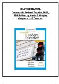 Solution Manual  for Concepts in Federal Taxation 2022&comma;  29th Edition by Kevin E&period; Murphy  Chapters 1-16 Covered 