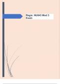 Regis&colon; NU643 Mod 3 Exam Questions  with 100&percnt; Correct Answers
