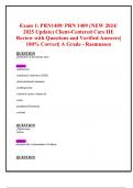 Exam 1&semi; PRN1409- PRN 1409 &lpar;NEW 2024- 2025 Update&rpar; Client-Centered Care III- Review &lpar;Latest 2024&sol; 2025 Update&rpar; Questions and Verified Answers&vert; 100&percnt; Correct&vert; Grade A&plus;