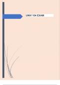 UNIV 104 Exam Questions with 100&percnt;  Correct Answers