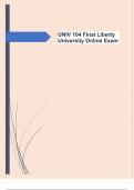 UNIV 104 Final Liberty University Online Exam Q&A 100&percnt; Solved
