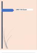 UNIV 104 Exam Questions and Answers