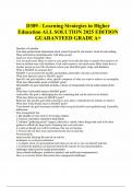 D389 - Learning Strategies in Higher Education ALL SOLUTION 2025 EDITION GUARANTEED GRADE A&plus;