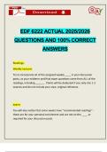 EDF 6222 ACTUAL 2025&sol;2026 QUESTIONS AND 100&percnt; CORRECT ANSWERS
