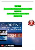 Test Bank For Current Medical Diagnosis And Treatment 2024&comma; 63rd Edition By Maxine Papadakis&comma; Stephen Mcphee Chapters 1 to 42 COMPLETE