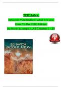 Test Bank For Behavior Modification: What It Is and How To Do It 12th Edition by Garry Martin, Joseph J. Pear ,All Chapters, Complete Guide A+