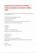 Surgical Tech Practice Exam Latest Update 2024-2025 Actual Exam from Credible Source with 220 Questi