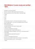 FEH Midterm 1 exam study set verified 100&percnt;