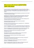 Wisconsin ATV Exam QUESTIONS 100&percnt; SOLVED&excl;&excl;