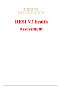 HESI V2 health assessment&vert; ALL FREQUENTLY TESTED ACTUAL EXAM QUESTIONS AND ANSWERS &vert; ACCURATE AND VERIFIED FOR GUARANTEED PASS &vert; ALREADY GRADED A&plus;