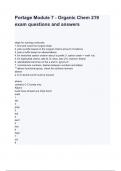 Portage Module 7 - Organic Chem 219 exam &lpar;Latest 2024&sol; 2025 Update&rpar; Questions and Verified Answers&vert; 100&percnt; Correct&vert; Grade A&plus;