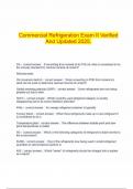  Commercial Refrigeration Exam II Verified And Updated 2025&period;