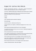 English 11B - Unit Four&semi; Wild&comma; Wild Life &lpar;Latest 2024&sol; 2025 Update&rpar; Questions and Verified Answers&vert; 100&percnt; Correct&vert; Grade A&plus;