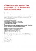 ATI Nutrition practice question &lpar; from workbook ch&period; 1-17 &rpar;&vert; ALL FREQUENTLY TESTED ACTUAL EXAM QUESTIONS AND ANSWERS &vert; ACCURATE AND VERIFIED FOR GUARANTEED PASS &vert; ALREADY GRADED A&plus;