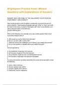 Brightspace Practice Exam -Missed Questions with Explanations of Answers
